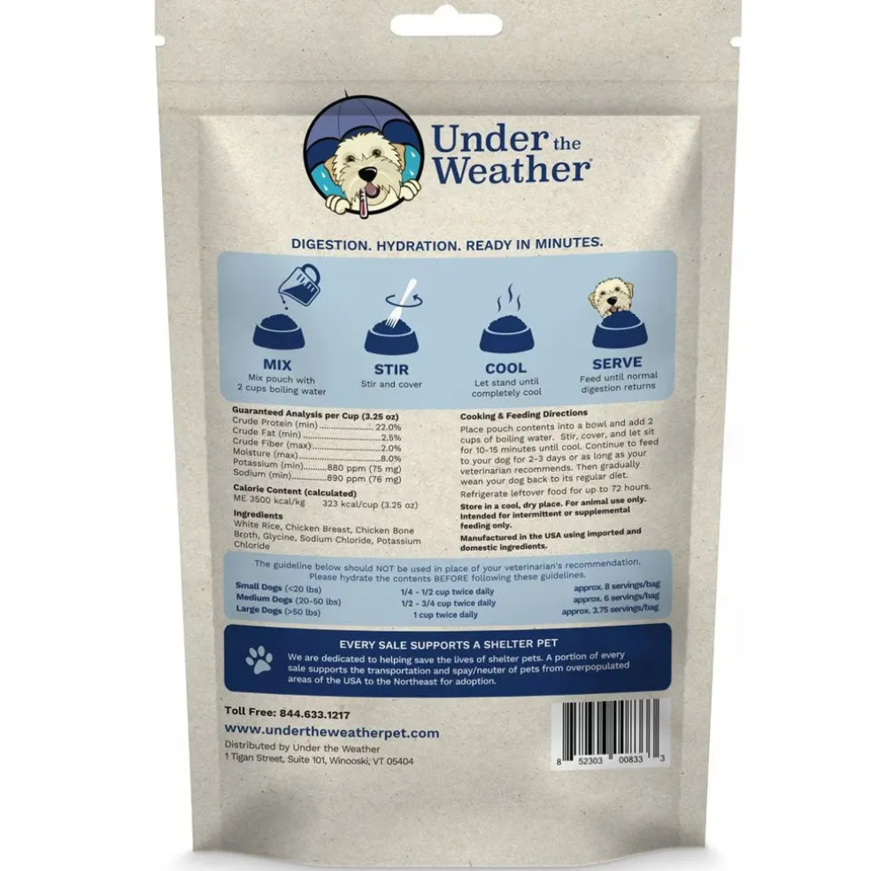 Under the Weather Rice, Chicken & Bone Broth Freeze Dried Bland Diet for Dogs, 6-oz