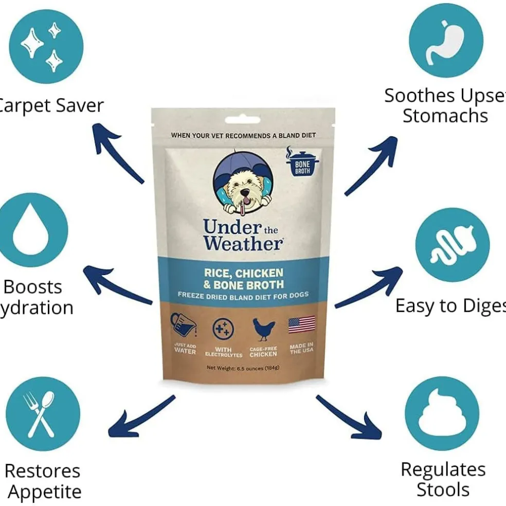 Under the Weather Rice, Chicken & Bone Broth Freeze Dried Bland Diet for Dogs, 6-oz