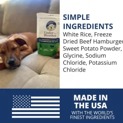 Under the Weather Rice, Hamburger & Sweet Potato Freeze Dried Bland Diet for Dogs, 6-oz