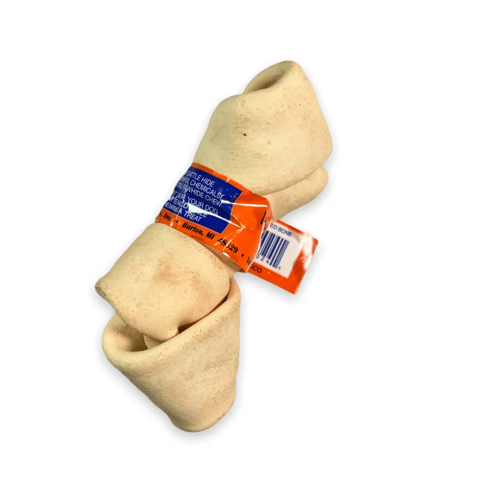 Vanilla Knotted Rawhide Bone