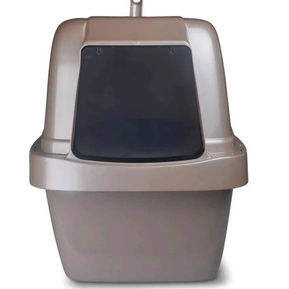 Van Ness Plastics Enclosed Sifting Cat Litter Box, Beige, Large