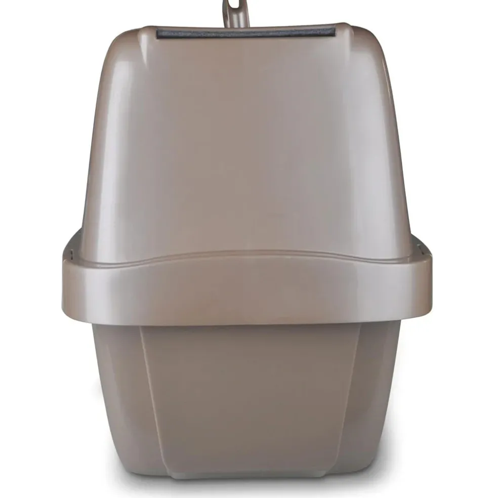 Van Ness Plastics Enclosed Sifting Cat Litter Box, Beige, Large