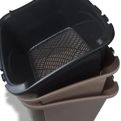 Van Ness Plastics Enclosed Sifting Cat Litter Box, Beige, Large