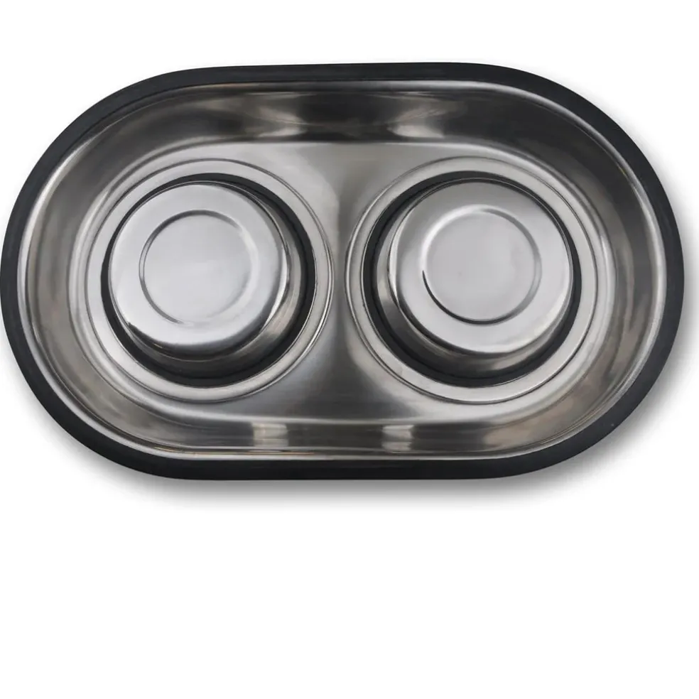 Van Ness Plastics Heavyweight Stainless Steel Double Dish