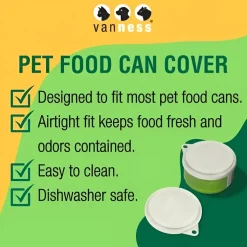 Van Ness Plastics Pet Food Can Cover, Color Varies, 1-count
