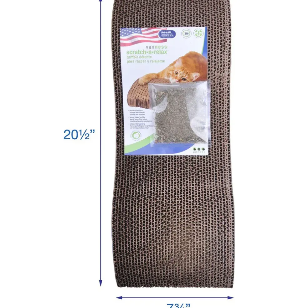 Van Ness Scratch 'N Relax Cat Scratcher Toy with Catnip