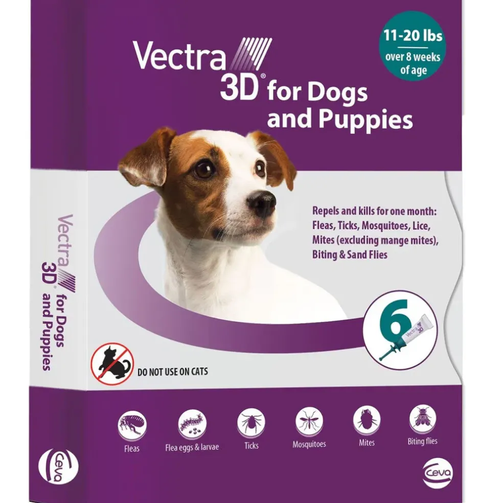 Vectra 3D Flea and Tick Spot Treatment for Dogs & Puppies, 11-20 lbs