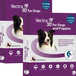 Vectra 3D Flea and Tick Spot Treatment for Dogs & Puppies, 21-55 lbs