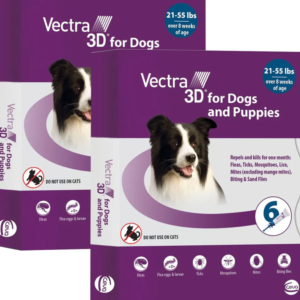Vectra 3D Flea and Tick Spot Treatment for Dogs & Puppies, 21-55 lbs