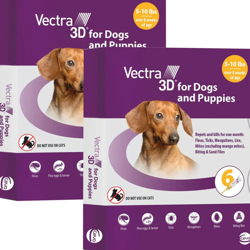 Vectra 3D Flea and Tick Spot Treatment for Dogs & Puppies, 5-10 lbs