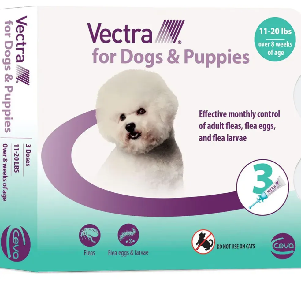 Vectra Flea and Tick Spot Treatment for Small Dogs & Puppies, 11-20 lbs