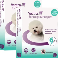 Vectra Flea and Tick Spot Treatment for Small Dogs & Puppies, 11-20 lbs