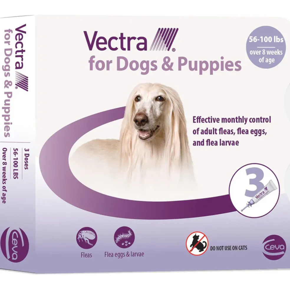 Vectra Flea and Tick Spot Treatment for Large Dogs & Puppies, 56-100 lbs