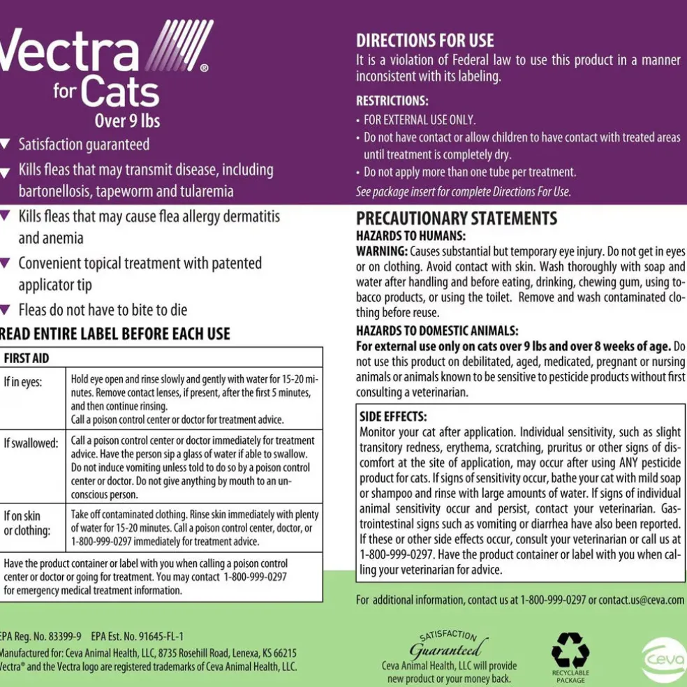 Vectra for Cats, 9 lbs and Over