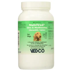 Vedco NutriVed Zinpro Chewable Zinc Methionine Tablets for Dogs (100 ct)