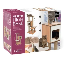 Vesper Walnut Cat Furniture with Very High Base