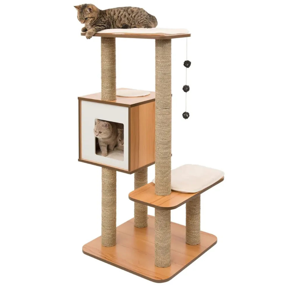 Vesper Walnut Cat Furniture with Very High Base