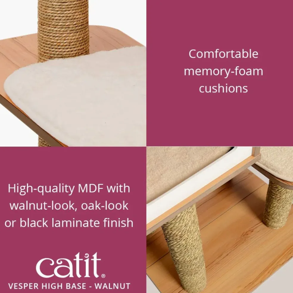 Vesper Walnut Cat Furniture with Very High Base