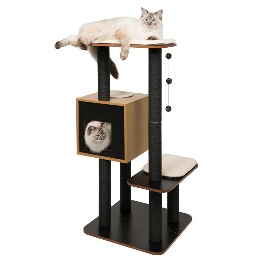 Vesper Walnut Cat Furniture with Very High Base