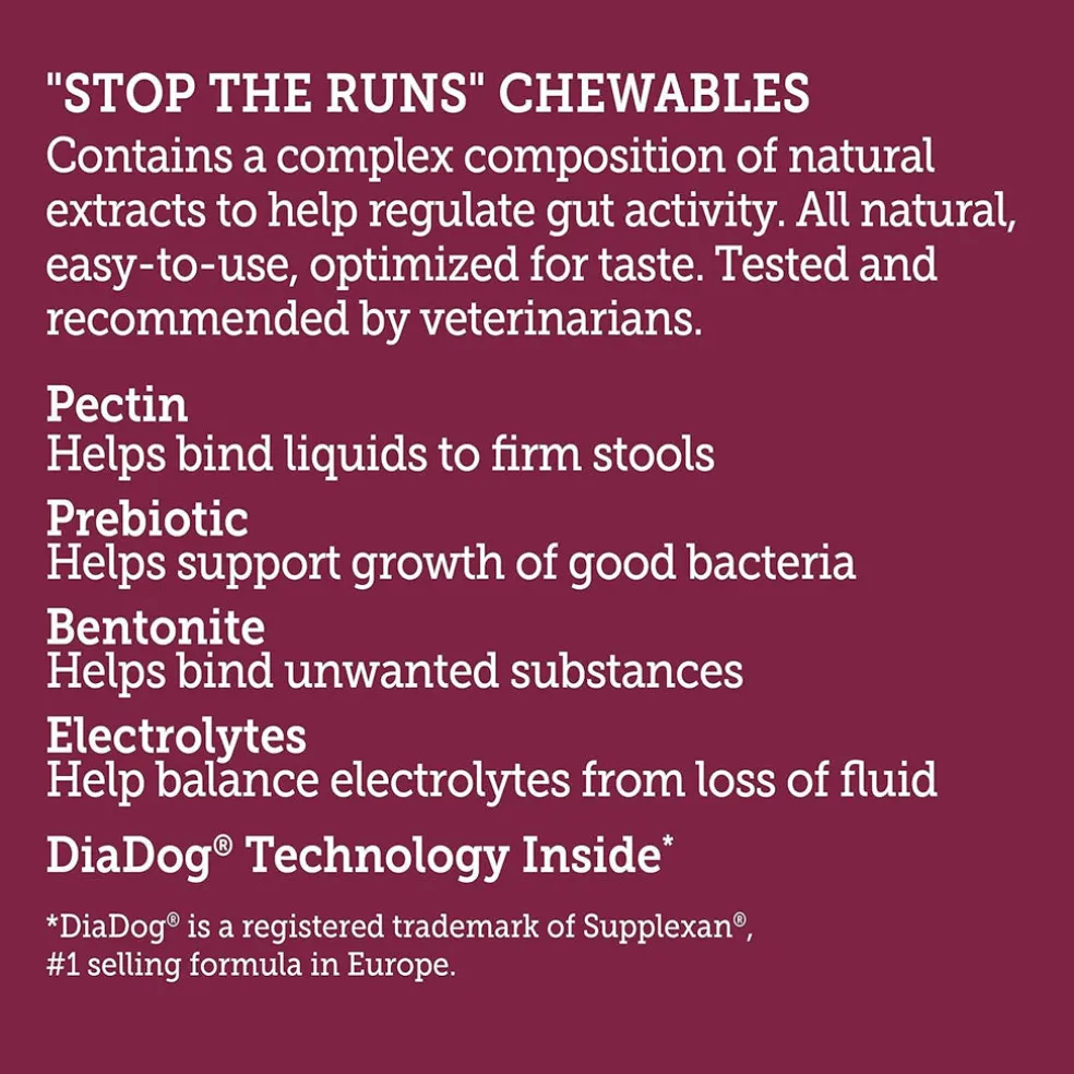Vetality Stop the Runs Chewables for Dogs, 6 count