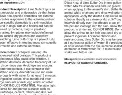 Vet Basics Lime Sulfur Dip for Dogs, cats & Horses, Gallon