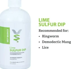 Vet Basics Lime Sulfur Dip for Dogs, cats & Horses, 16 oz