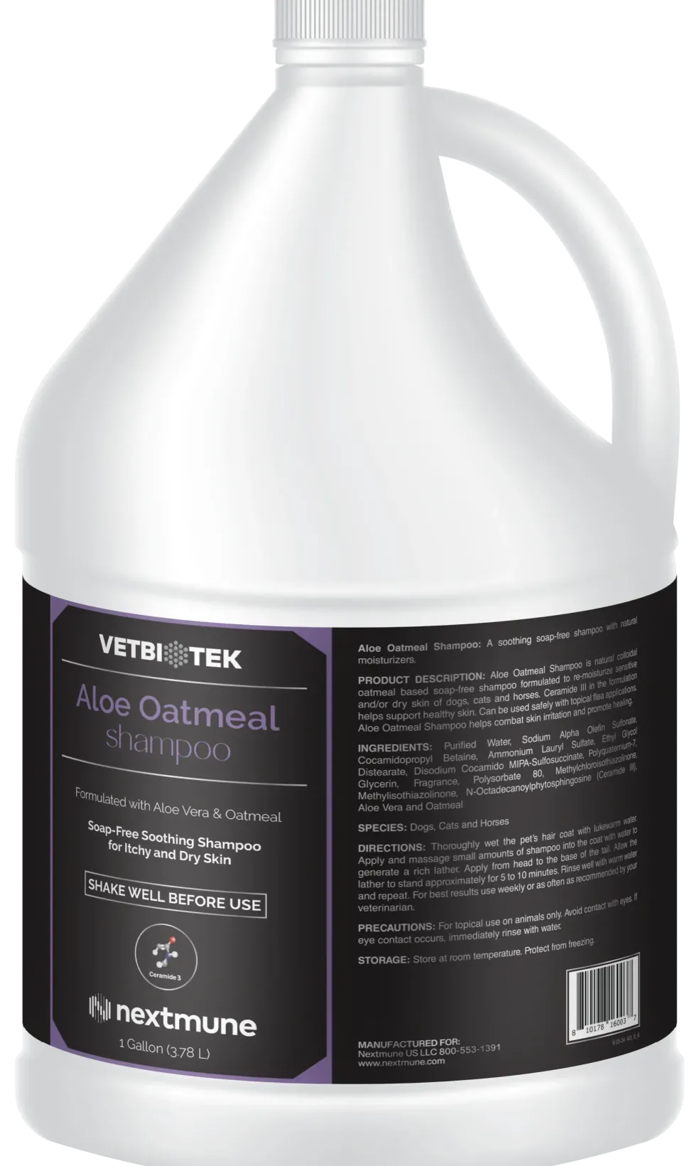 VetBiotek Aloe & Oatmeal Soothing Soap-Free Shampoo For Pets