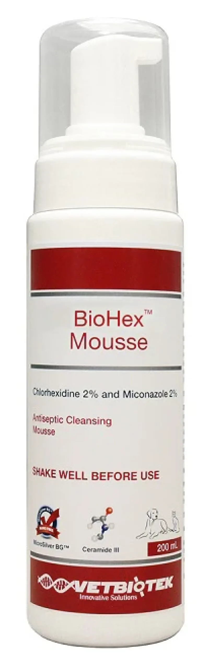 VetBiotek BioHex Mousse For Cat & Dog and Horse (200 ml)