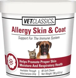 Vet Classics Allergy Skin & Coat Soft Chews for Dogs & Cats (90 chews)