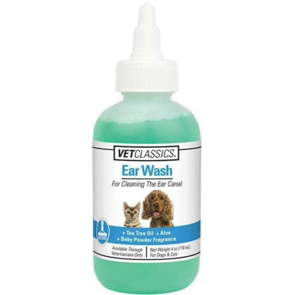 Vet Classics Ear Wash with Tea Tree Oil for Dogs & Cats (4 oz)