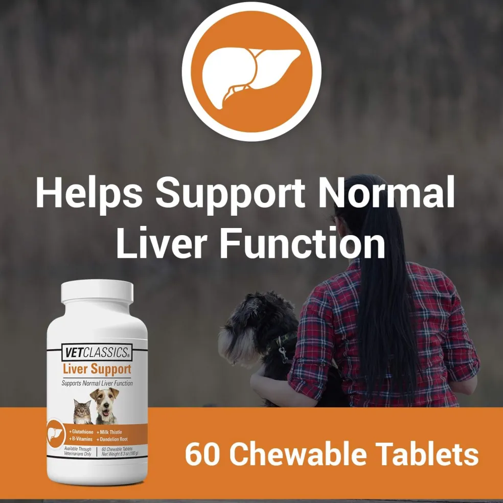 Vet Classics Liver Support for Dogs & Cats (60 Chewable Tablets)