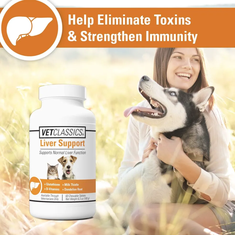 Vet Classics Liver Support for Dogs & Cats (60 Chewable Tablets)