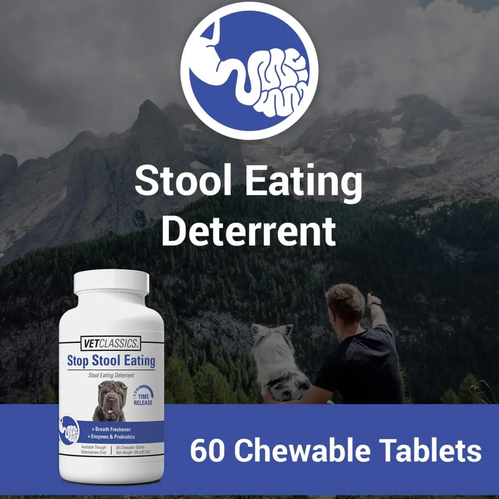 Vet Classics Stop Stool Eating for Dogs (60 Chew Tabs)
