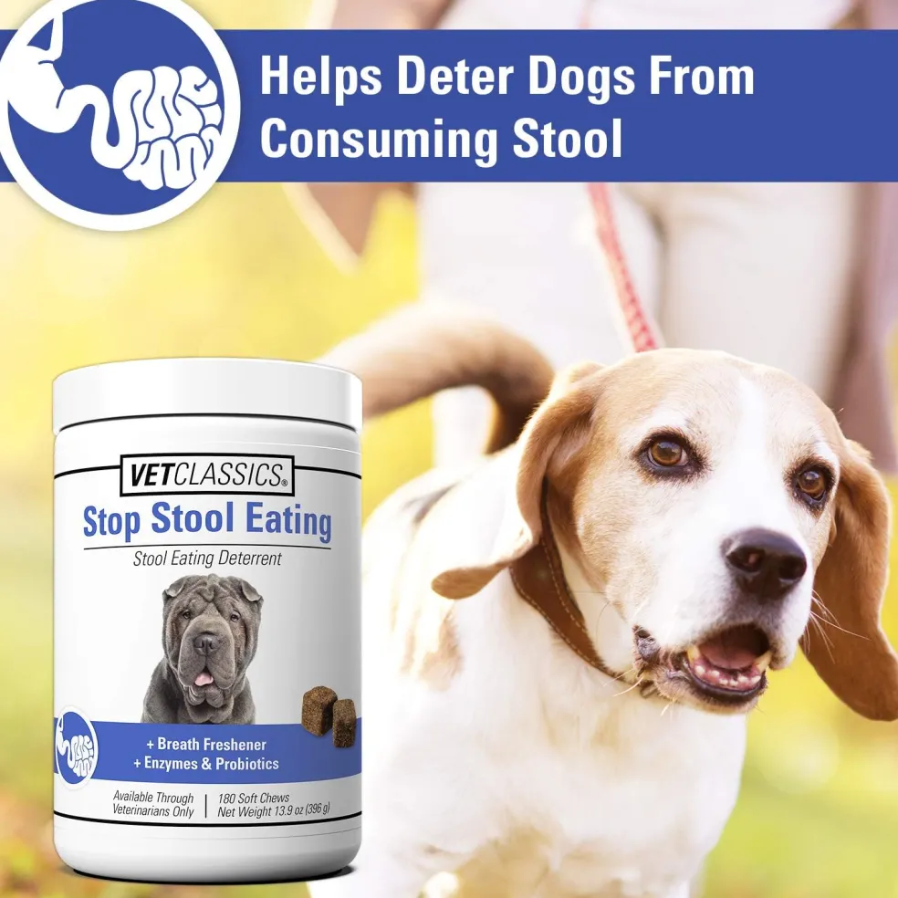 Vet Classics Stop Stool Eating Soft Chews for Dogs, 90 chews
