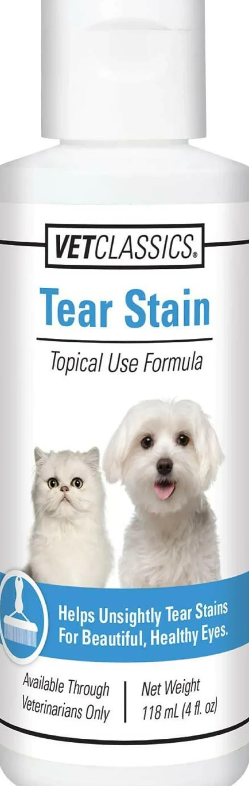 Vet Classics Tear Stain Topical Liquid for Dogs & Cats (4 oz)