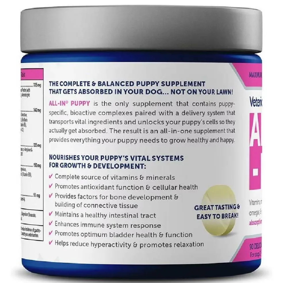 Vetericyn All-In Puppy Essentials Supplement for Dogs (90 ct)