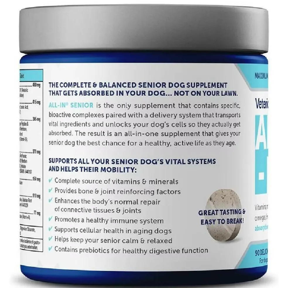Vetericyn All-In Senior Mobility+ Supplement for Dogs (90 ct)