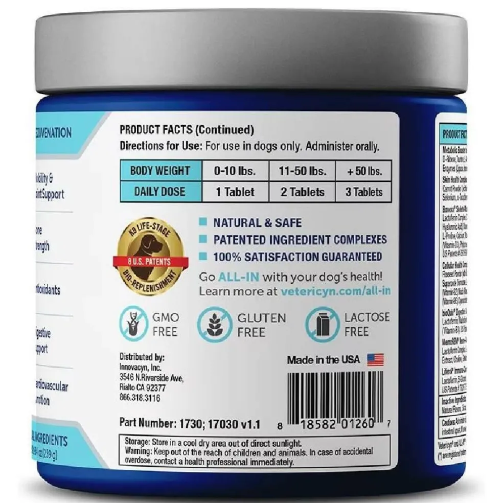 Vetericyn All-In Senior Mobility+ Supplement for Dogs (90 ct)