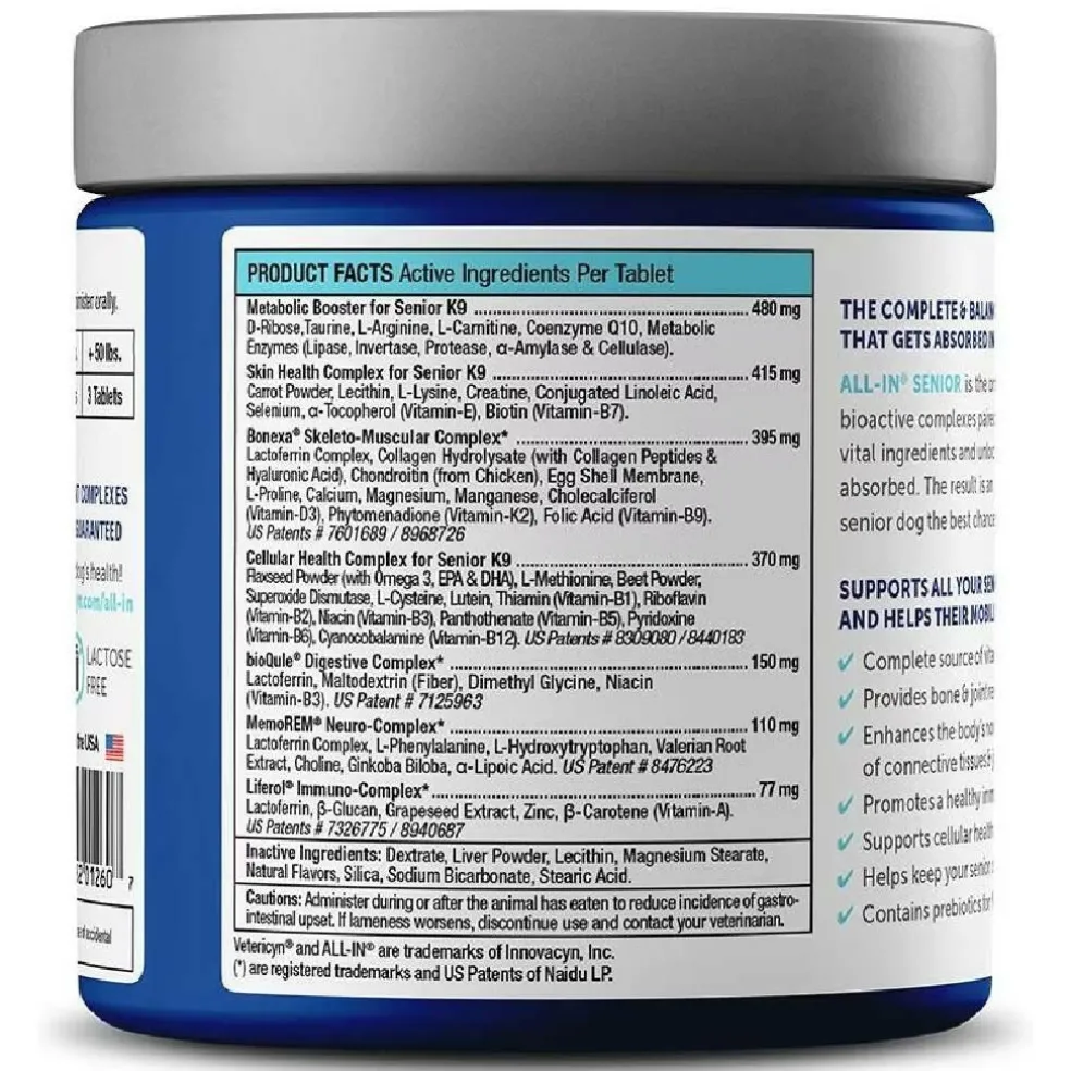 Vetericyn All-In Senior Mobility+ Supplement for Dogs (90 ct)