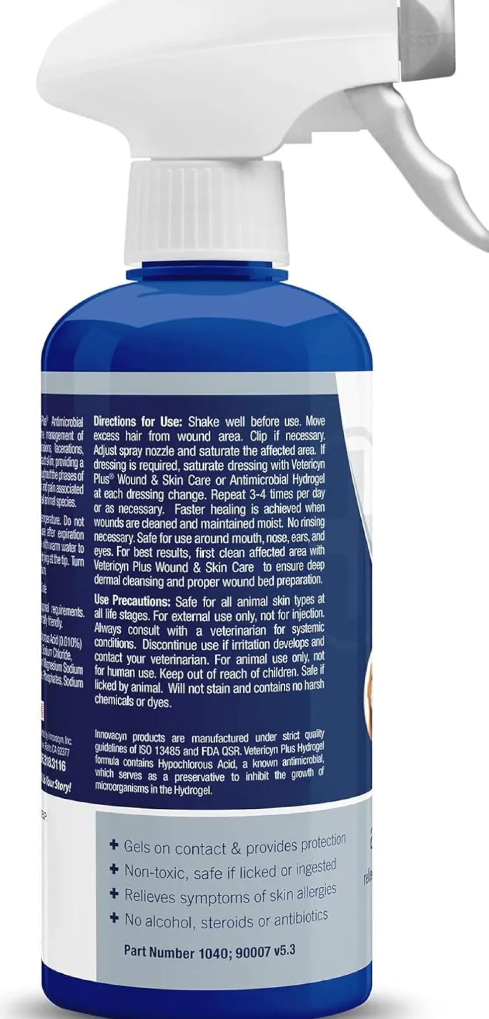 Vetericyn Plus Antimicrobial Wound & Skin Hydrogel Spray For Pets