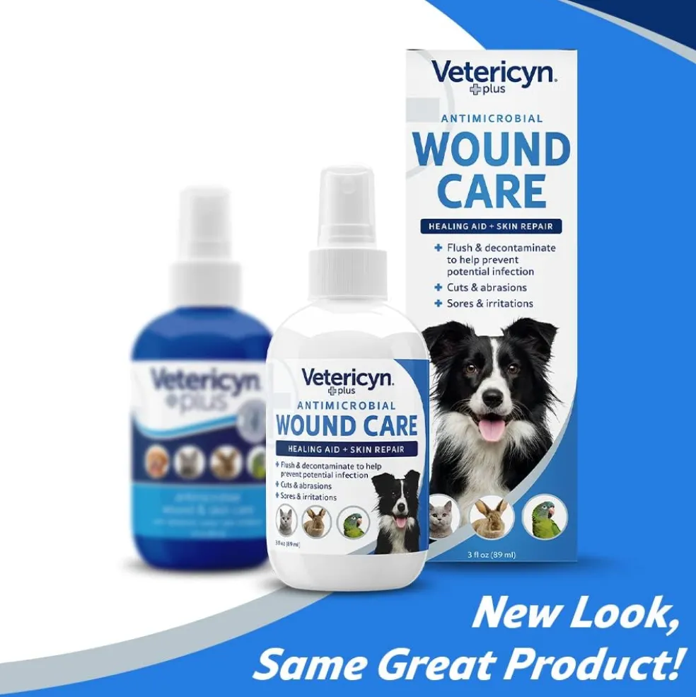 Vetericyn Plus Antimicrobial Wound & Skin Care Spray for Dogs, Cats, Horses & Small Animals