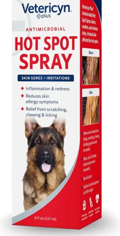 Vetericyn Plus Antimicrobial Hot Spot Spray For Dogs & Cats (8 oz)