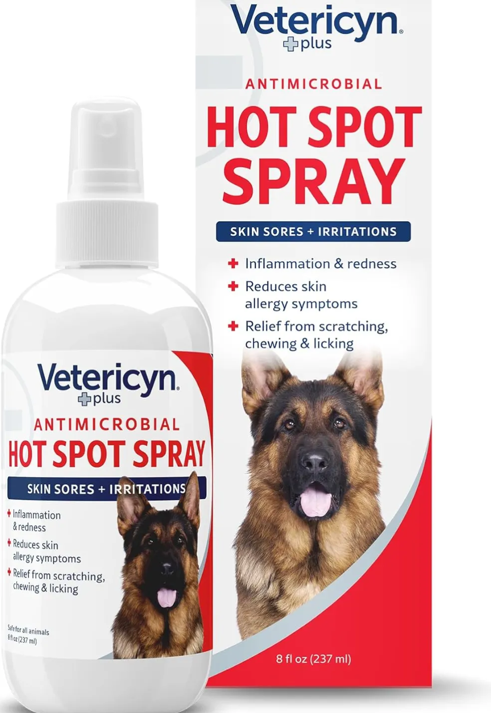 Vetericyn Plus Antimicrobial Hot Spot Spray For Dogs & Cats (8 oz)