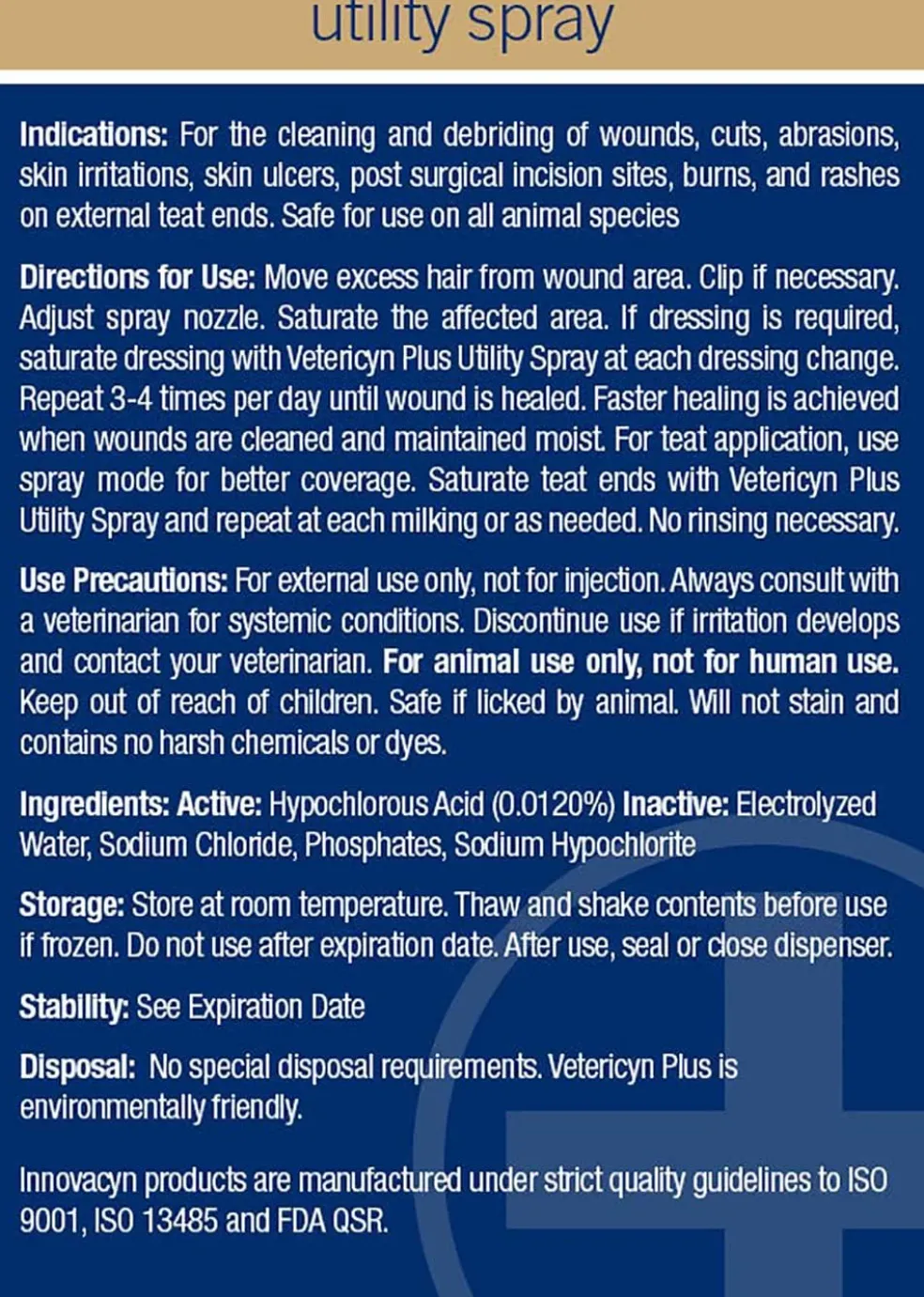 Vetericyn Plus Antimicrobial Utility Spray for Pets (16 oz)