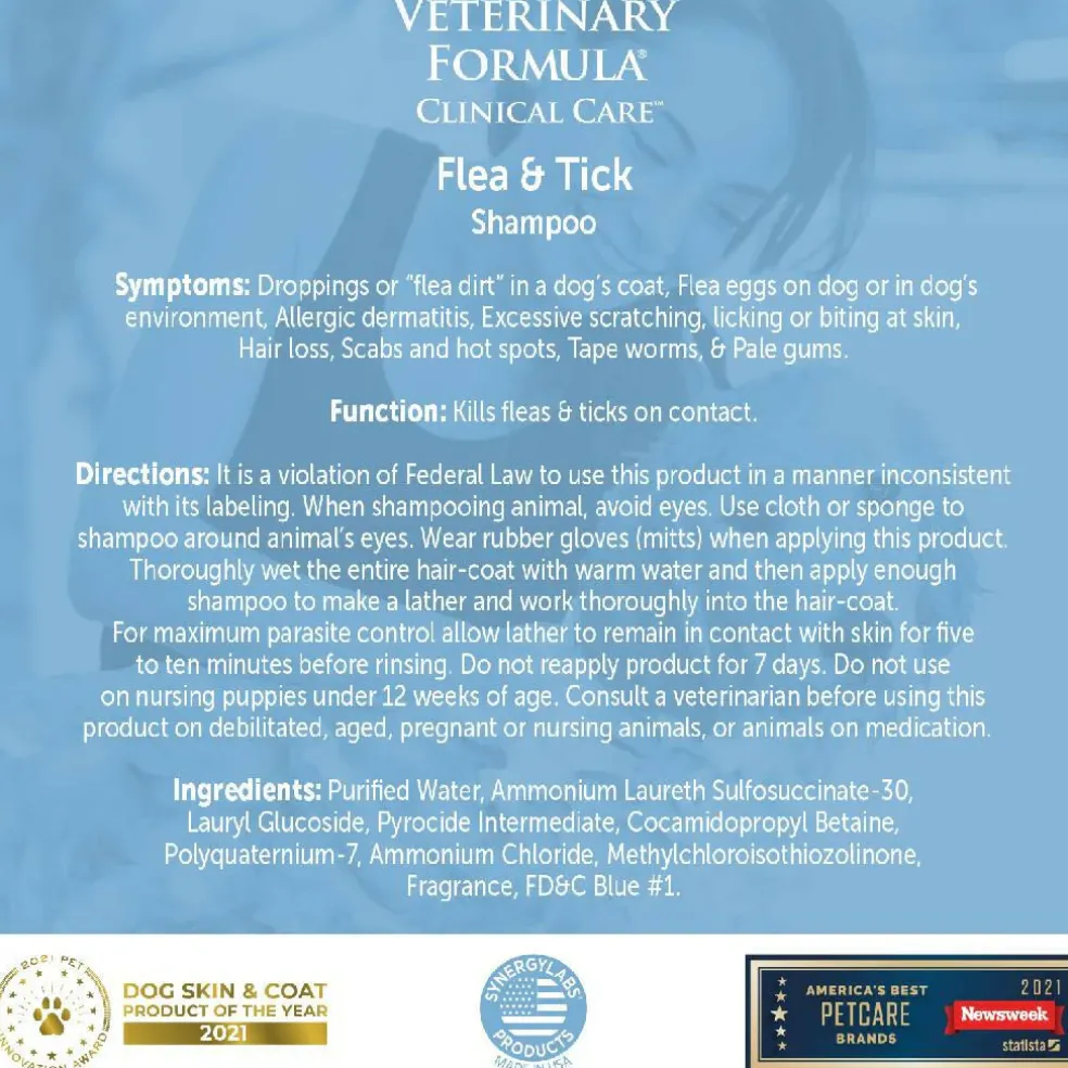 Veterinary Formula Clinical Care Flea & Tick Shampoo For Dogs & Cats (16 oz)