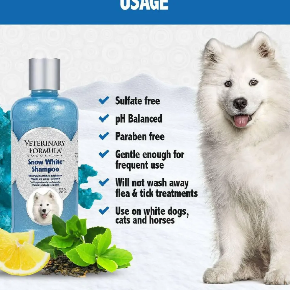 Veterinary Formula Solutions Snow White Shampoo for Dogs & Cats (17 oz)