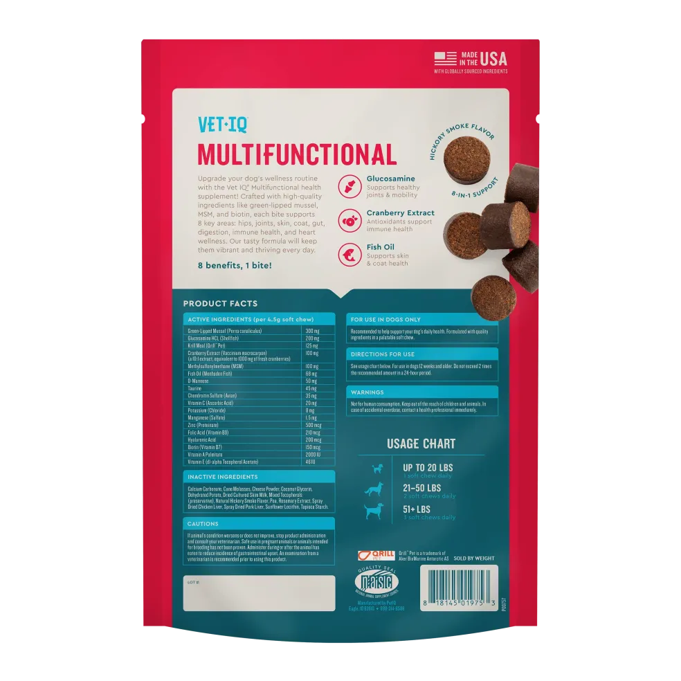 VetIQ 8-in-One Multi Functional Supplement for Dogs (60 soft chews)