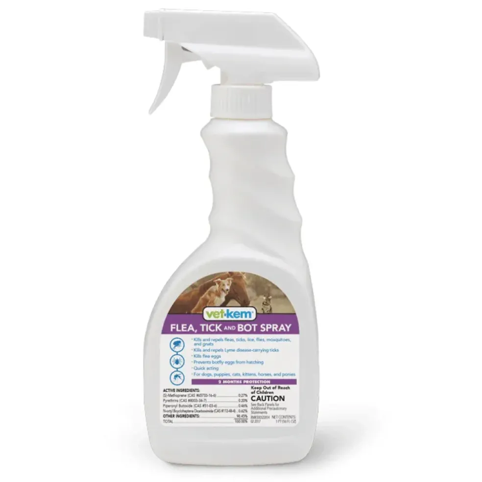 Vet-Kem Flea, Tick, & Bot Spray (16 oz)
