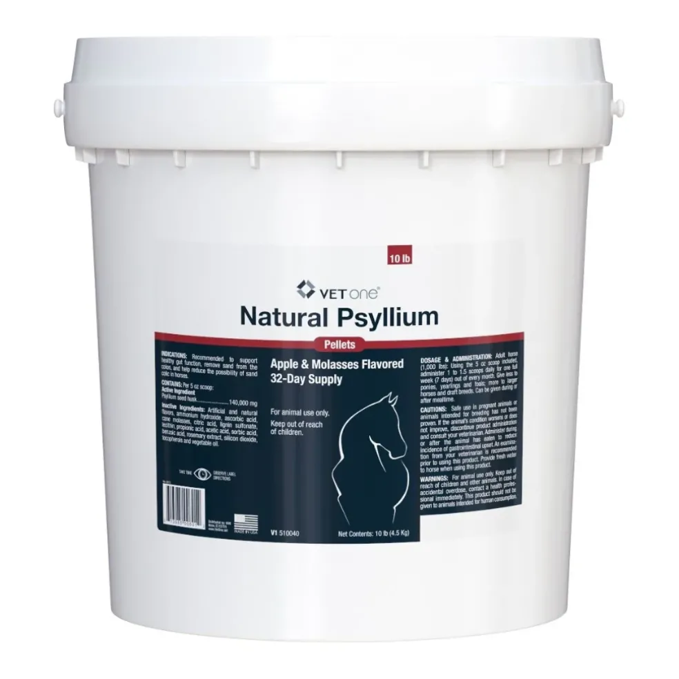 VetOne Psyllium Pellets Horse Supplements – Apple & Molasses Flavor