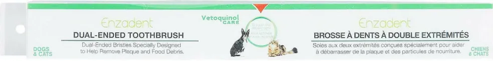 Vetoquinol Enzadent Dual-Ended Toothbrush for Dogs & Cats